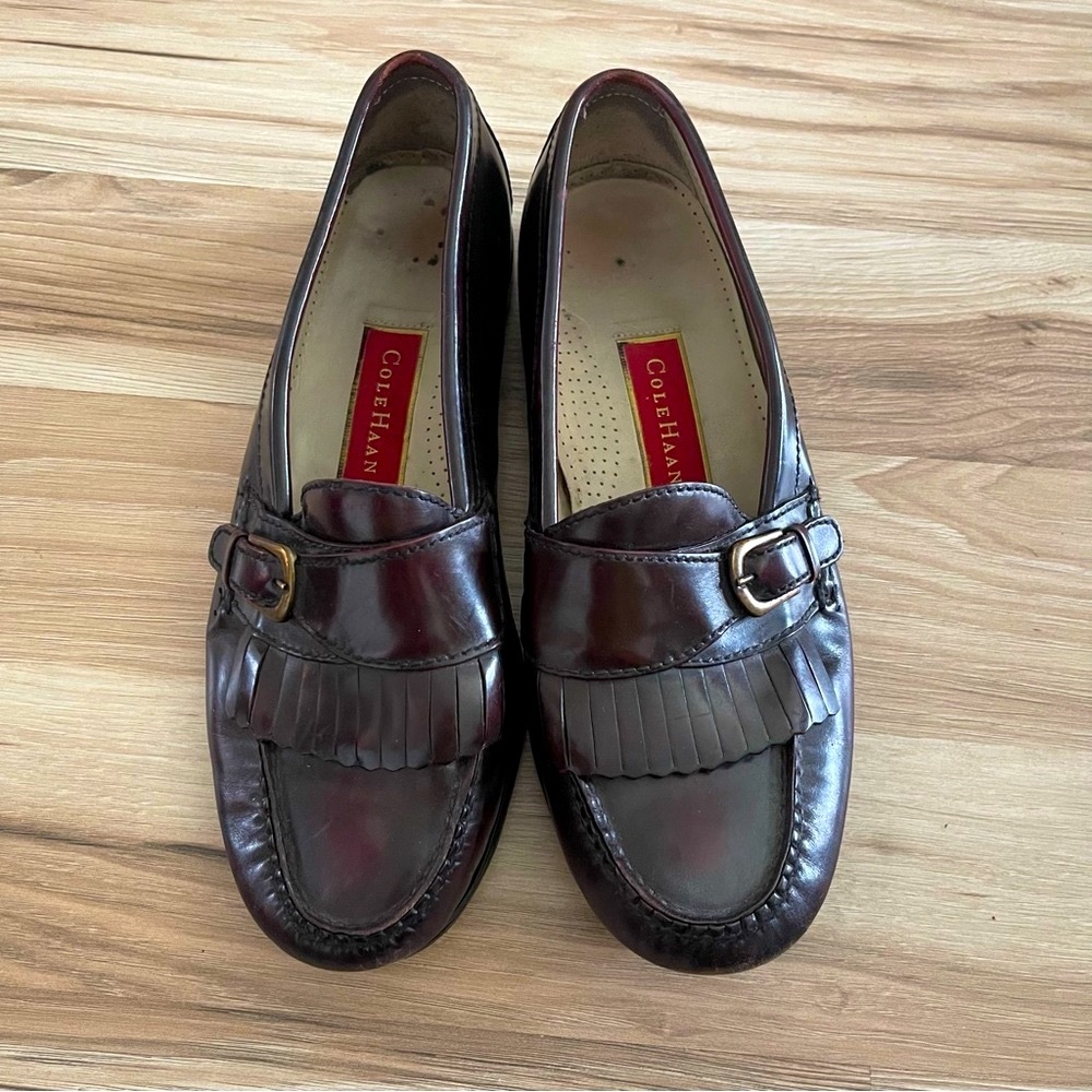 Cole Haan Brown/Burgundy Leather Loafers